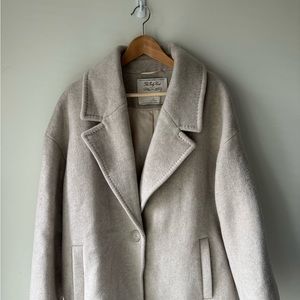 Aritzia Wilfred Only Wool Coat - Heather Almond - Size 3 (L)